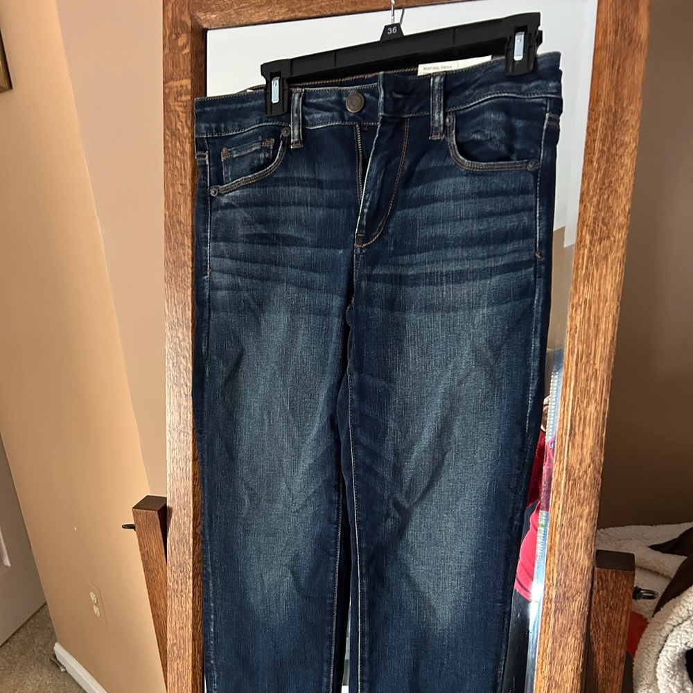 Next Level Apparel Women's Deep Indigo Straight Leg Jeans